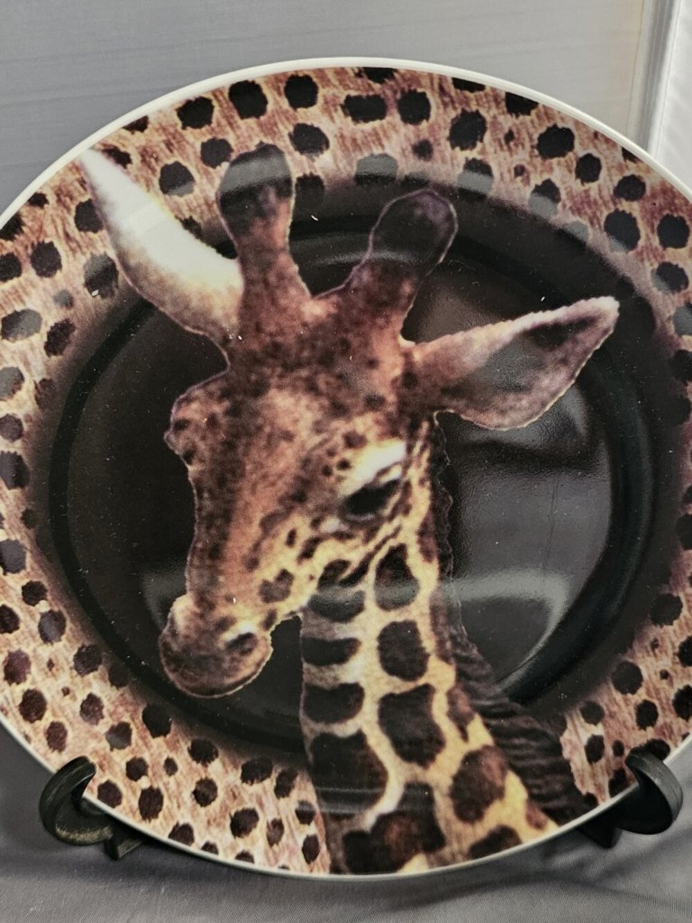 Decorative Giraffe Plate - Preowned